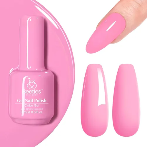 Vista 39 de Beetles - Esmalte de uñas de gel blanco perla, 0.5 onzas líquidas, color blanco perla, brillante, sirena, concha nacarada, esmalte de uñas de gel