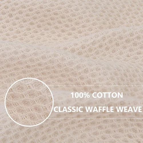Vista 444 de Homaxy Paños de cocina de 100% algodón con tejido de gofre, ultra suaves, absorbentes, de secado rápido, 12 x 12 pulgadas, paquete de 6, amarillo