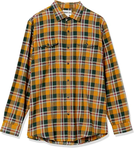Vista 8 de Tienda Essentials Camisa de franela de manga larga con dos bolsillos para hombre