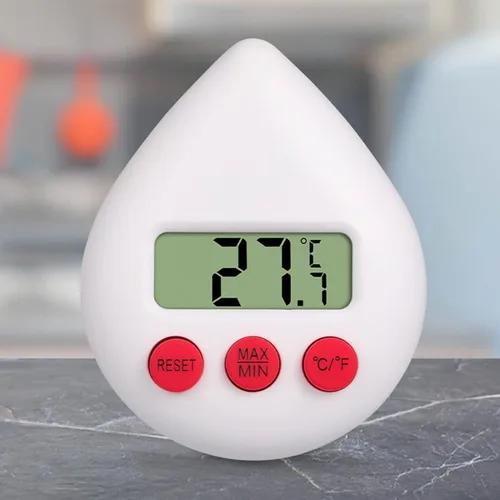 Vista 5 de Medidor de humedad electrónico preciso 2 en 1, lindo termómetro higrómetro, batería AAA, mini sensor de humedad, termómetro para temperatura Negro