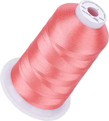 Vista 46 de Simthread 5500 yardas de hilo de bordar, 5000M de alto rendimiento 40WT 100% poliéster – 170+ colores vívidos, clasificado de alta velocidad