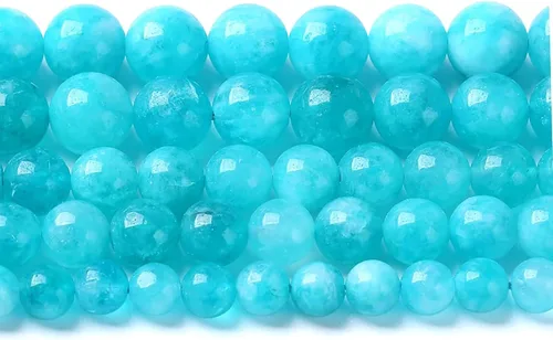 Vista 11 de 88 cuentas de piedra natural africana de piedra de sangre para hacer joyas y pulseras