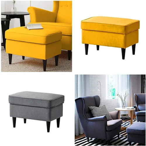 Vista 3 de WEICHUAN Sofá redondo negro de madera maciza para muebles, sofá otomano, sofá biplaza otomana, mesa de tocador, patas de sofá de 8 pulgadas