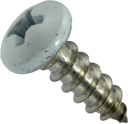 Vista 16 de Hard-to-Find Fastener Tornillos de chapa blanca Phillips Pan de 8 pulgadas x 1 pulgada