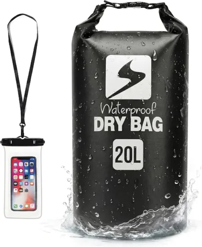 Vista 9 de Soulsfeng Waterproof Dry Bag Backpack, Roll Top Floating Dry Storage Bag with Phone Case, Lightweight Dry Sack for Kayaking, Boating, Beach, Travel