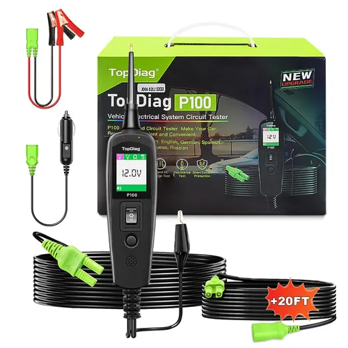 Vista 10 de Luz de prueba de 12 voltios automotriz, kit de sonda de circuito de potencia, probador de fusibles de coche de 6V - 24V, probador de voltaje