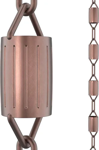 Vista 6 de Rain Chains Direct Contempo Extensión de Cadena de Lluvia, 3 Pies de Longitud, Aluminio, Recubrimiento en Polvo Negro, Reemplazo Funcional