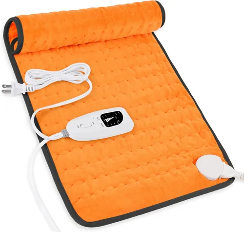 Vista 47 de Deepsoon Almohadilla térmica, almohadillas térmicas eléctricas para espalda, cuello, abdomen, almohadilla térmica húmeda para hombros, rodilla