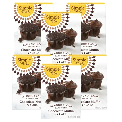 Vista 14 de Simple Mills Mezcla de Harina de Almendra para Hornear, Mezcla de Cupcake y Pastel de Vainilla - Sin Gluten, Basada en Plantas, Amigable