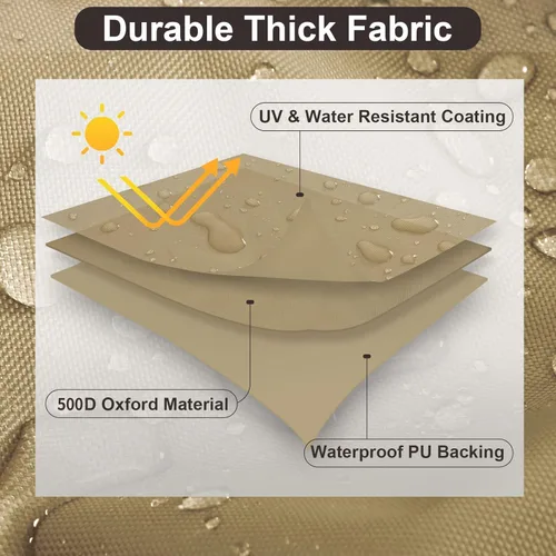 Vista 3 de PureFit Funda impermeable para sofá de exterior, funda para muebles de sofá de patio, funda de 3 plazas para exteriores con ventilación de aire