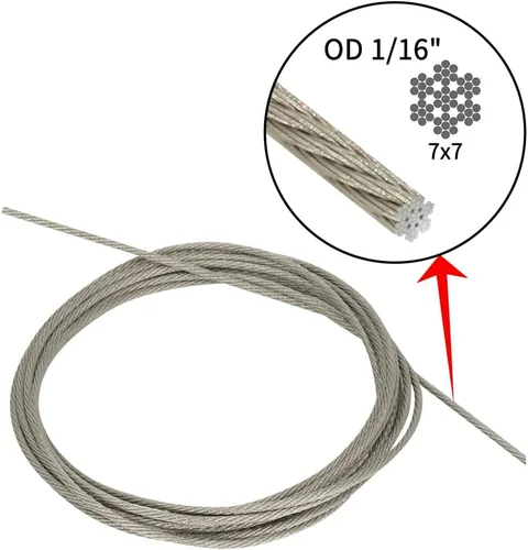 Vista 3 de Kit para colgar cuadros, kit para colgar espejos, ajustable, resistente, con herrajes de alambre para espejo de marco: 78 pulgadas x 1/16 50 libras