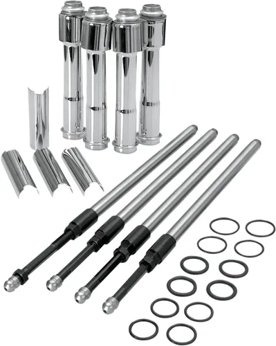 Vista 2 de S&S Cycle 93-5095 Kit de varilla de empuje ajustable con cubiertas