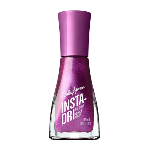 Vista 17 de Sally Hansen Insta-Dri Holo-Glow Esmalte de uñas de secado rápido, duración prolongada, brillo sin vetas Semi-opaco, con destellos 102 Lila