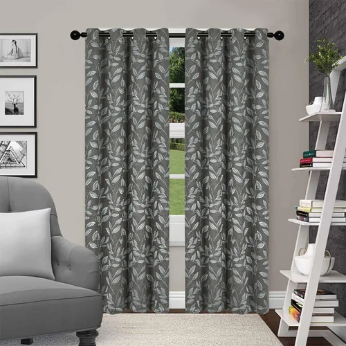 Vista 67 de Superior Cortinas opacas, oscurecimiento de la habitación para dormitorio, bloqueo solar, térmicas, cortinas bohemias modernas, colección de hojas