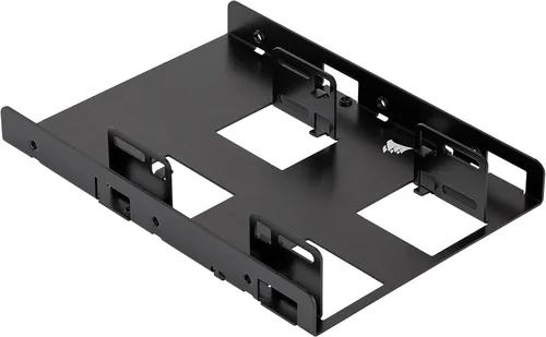 Corsair Soporte de montaje dual SSD (3.5" Bahía de unidad interna a 2.5", fácil instalación) Negro