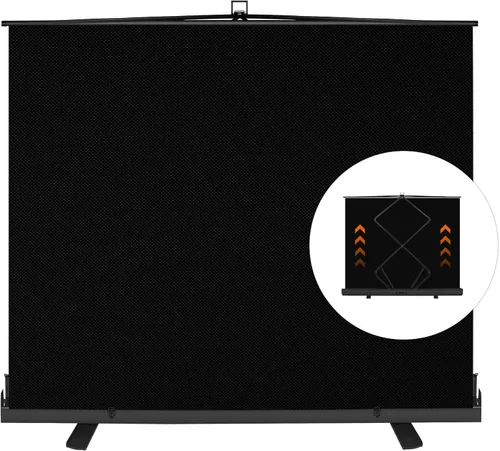 Vista 7 de EMART 58x74in Collapsible Black Backdrop Screen, Retractable Chroma Key Panel for Photo Background Removal, Portable Wrinkle-Resistant Backdrop with