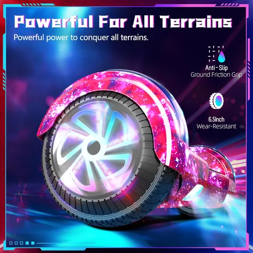 Vista 5 de SISIGAD Scooters for Kids Ages 7-12, with Built-in Bluetooth Speaker and 6.5" Colorful Lights Wheels, Safety Certified Self Balancing Scooter