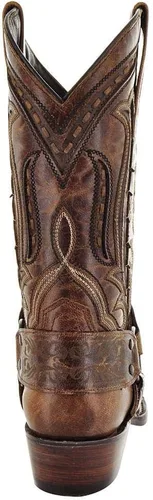 Vista 5 de Soto Boots Botas vaqueras de arnés para mujer, botas vaqueras de cuero genuino, botas de vaquero hechas a mano para las mujeres M50039