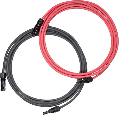 Vista 13 de Cables solares fotovoltaicos prémium de 10 pies 10 AWG con conectores macho y hembra, 7 hebras de cobre/2000 voltios, doble aislamiento y resistente