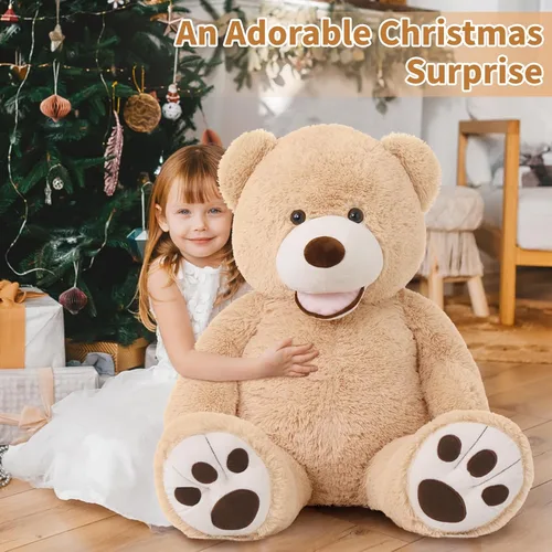 Vista 3 de DOLDOA 40" Big Teddy Bear Stuffed Animal for Birthday, Valentine's Day and Christmas, Big Bear Plush Stuffed Animals for Girlfriend, Large Stuffed