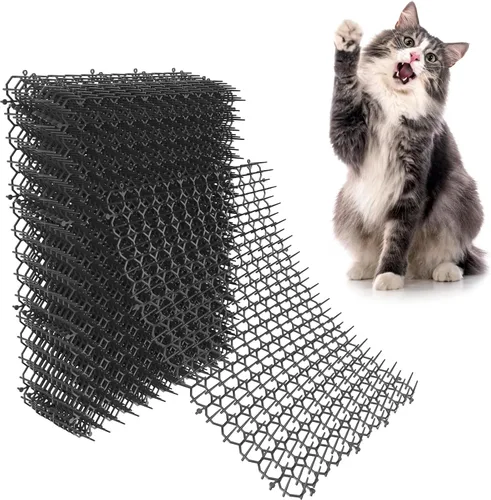 Tapete de 16 x 13 pulgadas para gatos, paquete de 10 alfombrillas para gatos con púas – Solución disuasoria de mascotas para interiores y exteriores