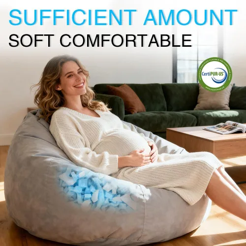 Vista 2 de Relleno de espuma viscoelástica de gel triturado de 15 libras para silla puf, relleno de espuma viscoelástica real para almohada refrescante, sofá