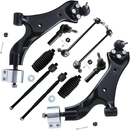 Vista 102 de Detroit Axle - Kit de suspensión frontal de 10 piezas para Chevy Trailblazer EXT GMC Envoy XL XUV Buick Rainier Isuzu Ascender Olds Bravada, brazos