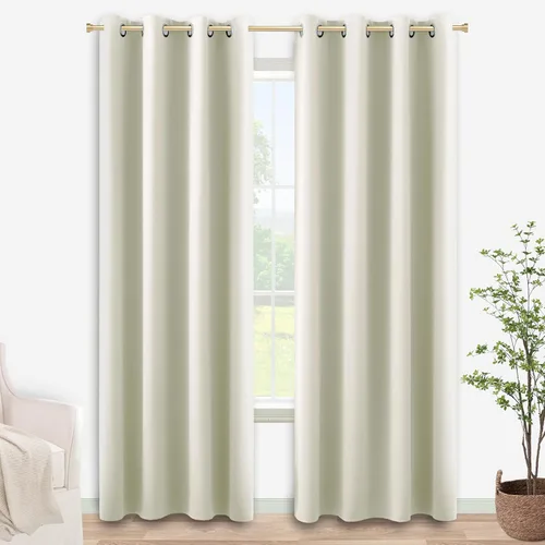 Vista 85 de KOUFALL Cortinas de Baño Aqua para Ventana, Juego de 2 Paneles Decoración Costera Cortinas Cortas Opacas para Ventana Pequeña de Cocina Puerta