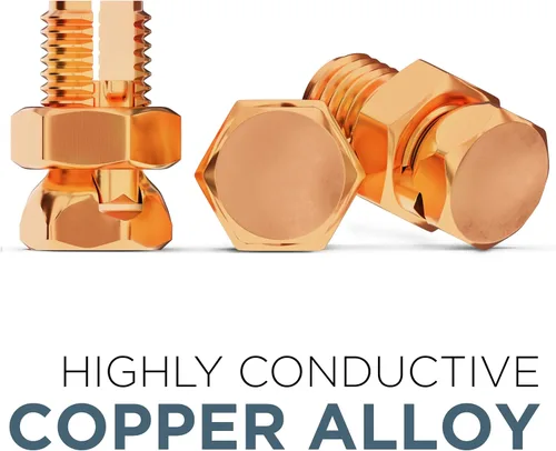Vista 7 de THE CIMPLE CO Tamaño #6, paquete de 4 – Conector de perno dividido de cobre – Conector de cable de unión – Perno dividido de conexión a tierra