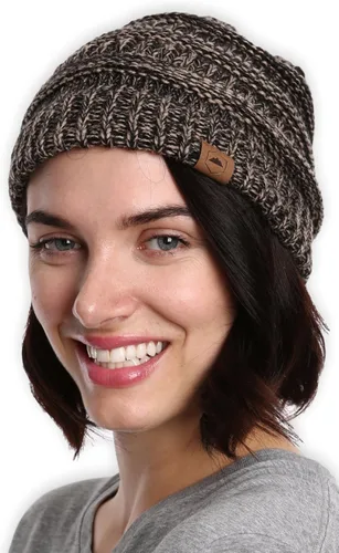 Vista 5 de Gorro de punto para mujer, cálido y suave, elástico, para clima frío de Tough Headwear