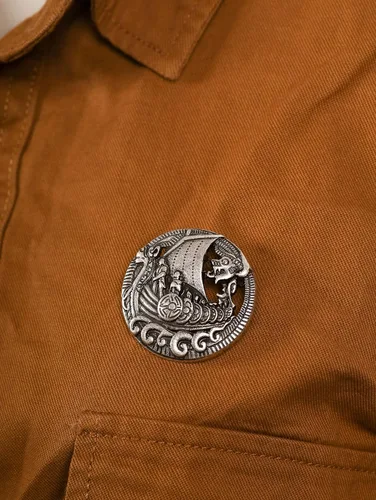 Vista 7 de HAQUIL Chal Bufanda Capa Mujer Nórdico Viking Ropa Sujetadores Broche Vintage Celta Pin Broche