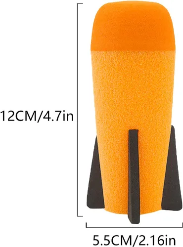 Vista 5 de EKIND Paquete de 8 mega repuestos de misiles para lanzacohetes de juguete, munición de espuma compatible con Nerf N-Strike Elite Series