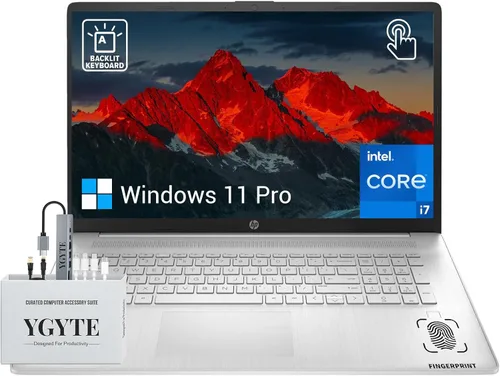 HP Computadora portátil con pantalla táctil de 17.3 pulgadas, pantalla táctil HD+ de 17.3 pulgadas, Intel 10-Core i7, 16 GB de RAM, SSD de 1 TB,