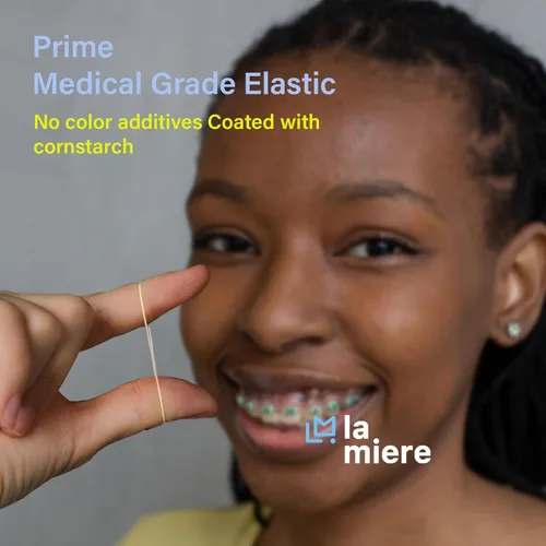 Vista 3 de Bandas elásticas intraorales de neón sin látex, 100 unidades, elásticos ortodónticos, bandas de goma dentales fabricadas en EE. UU., pesadas de 1/4