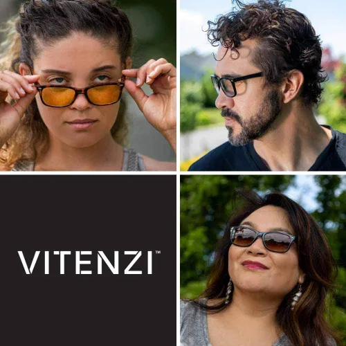 Vista 6 de VITENZI Gafas de sol con lectores para hombres y mujeres Lectura Gafas de sol tintadas con lectores completos - Prato