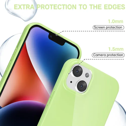 Vista 489 de Svanove para iPhone 7 Plus/ 8 Plus, funda de silicona, de goma suave brillante y gel de jey lindo, funda protectora de plástico simple y lisa
