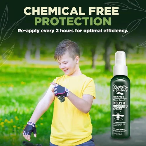 Vista 3 de Medella Naturals Repelente de Insectos y Mosquitos, Fórmula Natural Libre de DEET, Apto para Niños y Mascotas, Fabricado en Estados Unidos, Botella