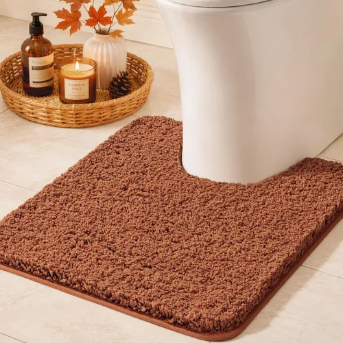 Vista 18 de MIULEE Alfombras de baño negras de microfibra suave y pequeña, 16 x 24