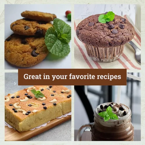 Vista 6 de Missy J's Chips de algarroba de menta orgánica de 8 onzas, hechas con azúcar de coco, vegano, sin gluten y cafeína, sustituto saludable