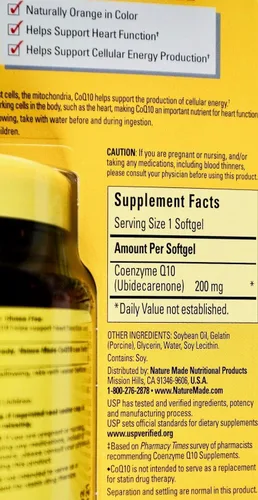 Vista 2 de Nature Made Coq10 200 Mg, naturalmente naranja, tamaño económico, 140 cápsulas blandas