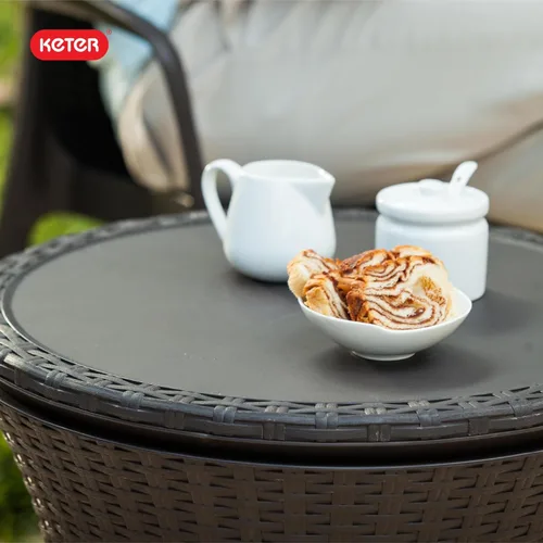 Vista 11 de Hielera de ratán Keter Pacific Cool Bar, marrón, (Harvest Brown)