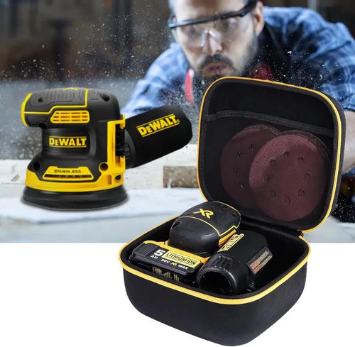 Vista 4 de khanka Estuche rígido de viaje compatible con lijadora orbital DEWALT 20V MAX (DCW210B), solo funda