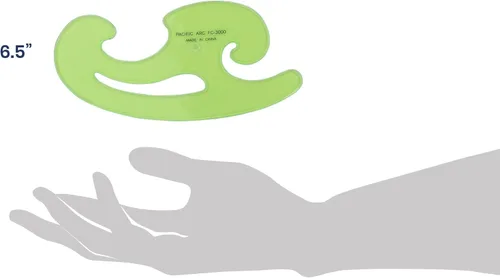 Vista 7 de Paquete de 2, Pacific Arc French Curve Set, 3 formas, regla curva transparente, herramientas de dibujo, herramientas de dibujo, herramientas
