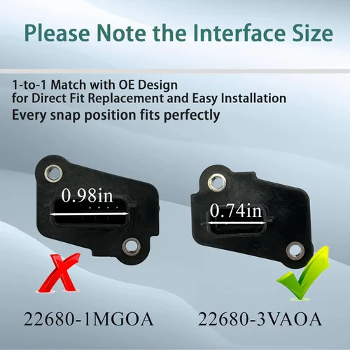 Vista 6 de 22680-3VA0A Sensor de flujo de aire masivo MAF para Nissan Altima 2015-2018, Maxima 2016 2015-2018 Murano, Pathfinder 2016, Quest 3.5L V6 Gas