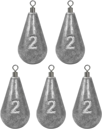 Vista 16 de BLUEWING Pesas de pesca giratorias de fundición de 1/2oz-8oz Drop Shot Dipsey plomo agua salada