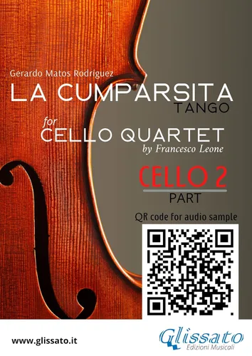 Cello 2 part "La Cumparsita" tango for Cello Quartet intermediate level (La Cumparsita - Cello Quartet)