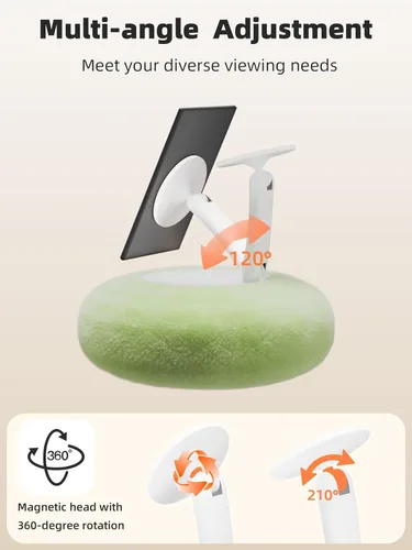 Vista 7 de VOLTIFYMAX Soporte magnético para Kindle con girador de páginas, acogedor soporte para Kindle para leer, soporte de teléfono ajustable de 360°