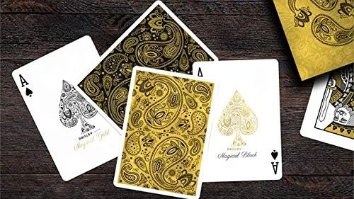 Vista 2 de Murphy's Magic Supplies, Inc. Naipes de Paisley Magical Gold de Dutch Card House Company Baraja de póquer Coleccionable