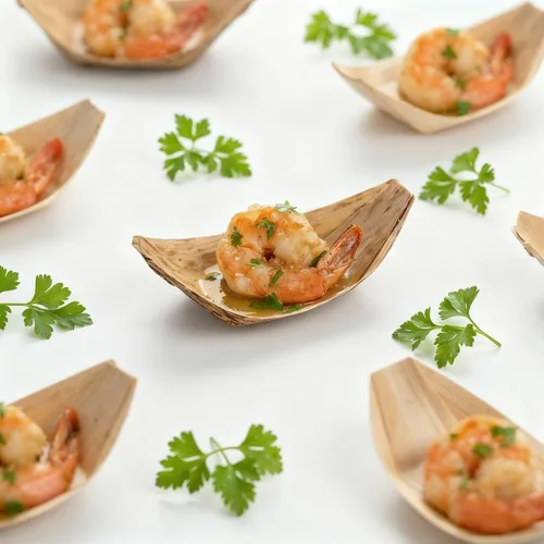 Vista 3 de Restaurantware Vajilla desechable de bambú de 4.7 pulgadas, 100 barcos de bambú, platos de bambú natural redondos de primera calidad, pequeños