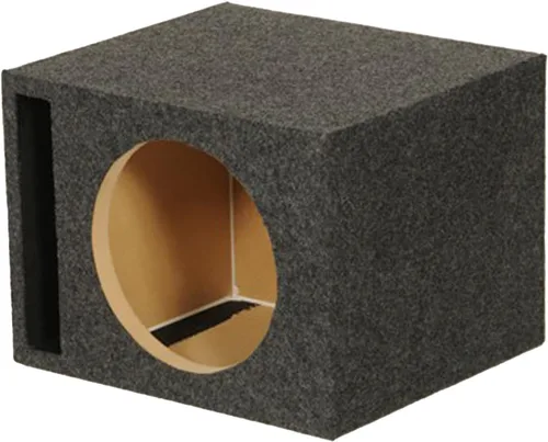 Vista 5 de Q Power Caja de subwoofer individual ventilada de servicio pesado de 12 pulgadas con cara MDF de 1 pulgada de grosor y terminal de carga por resorte